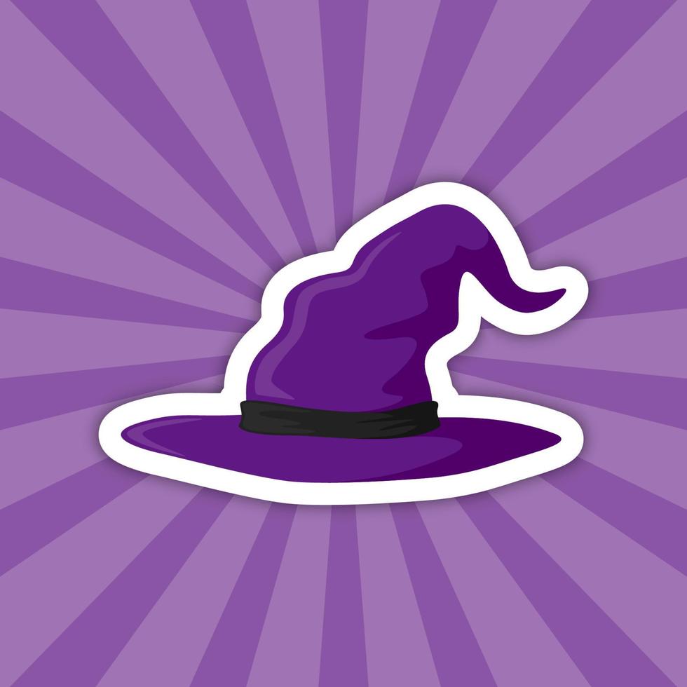 Note sticker with Wizard Hat, vector