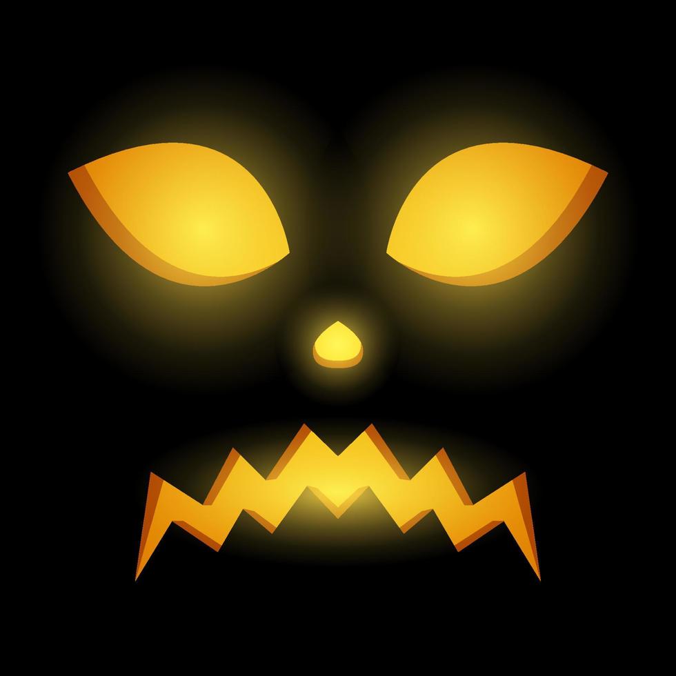 cara de calabaza de halloween, ilustración vectorial vector