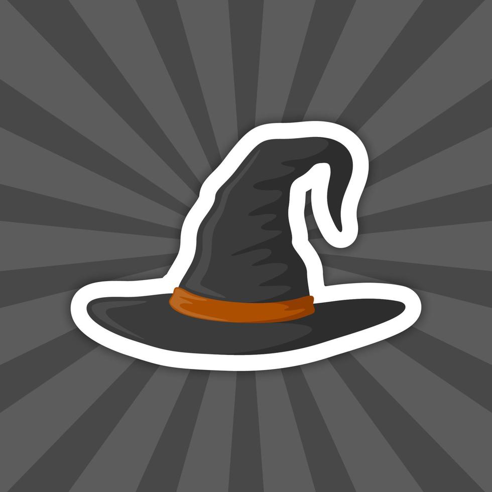 Note sticker with Wizard Hat, vector