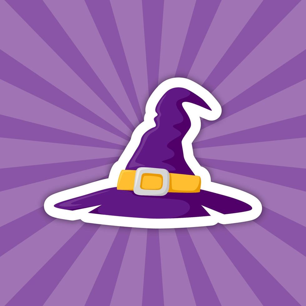 Note sticker with Wizard Hat, vector