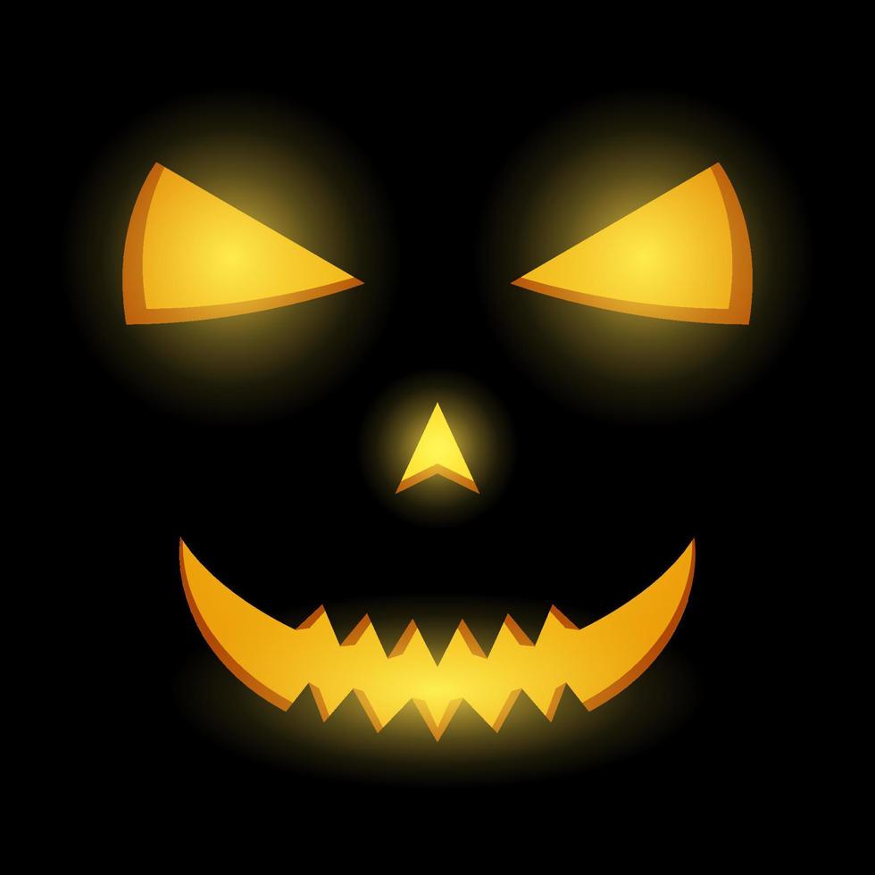 Halloween Pumpkin Face, Vector illustration