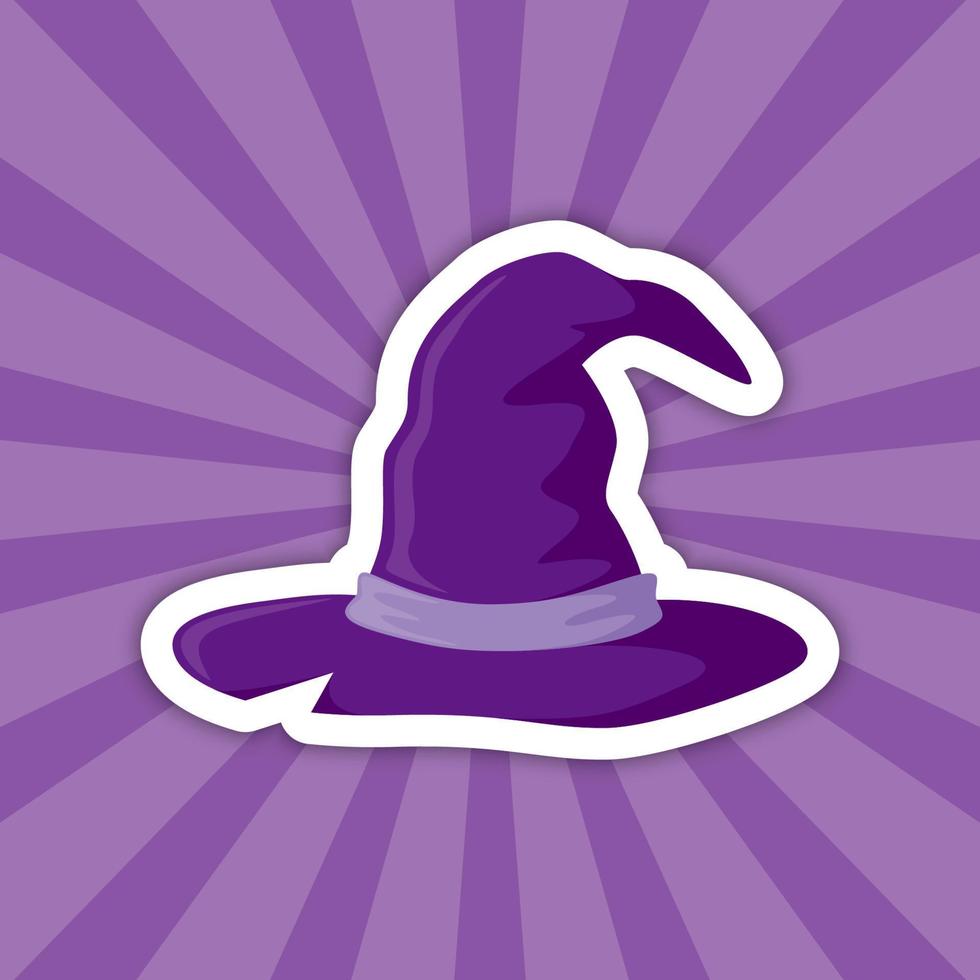 Note sticker with Wizard Hat, vector