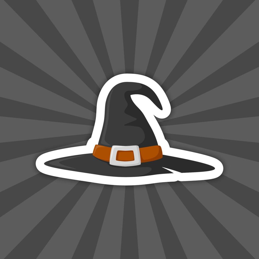 Note sticker with Wizard Hat, vector