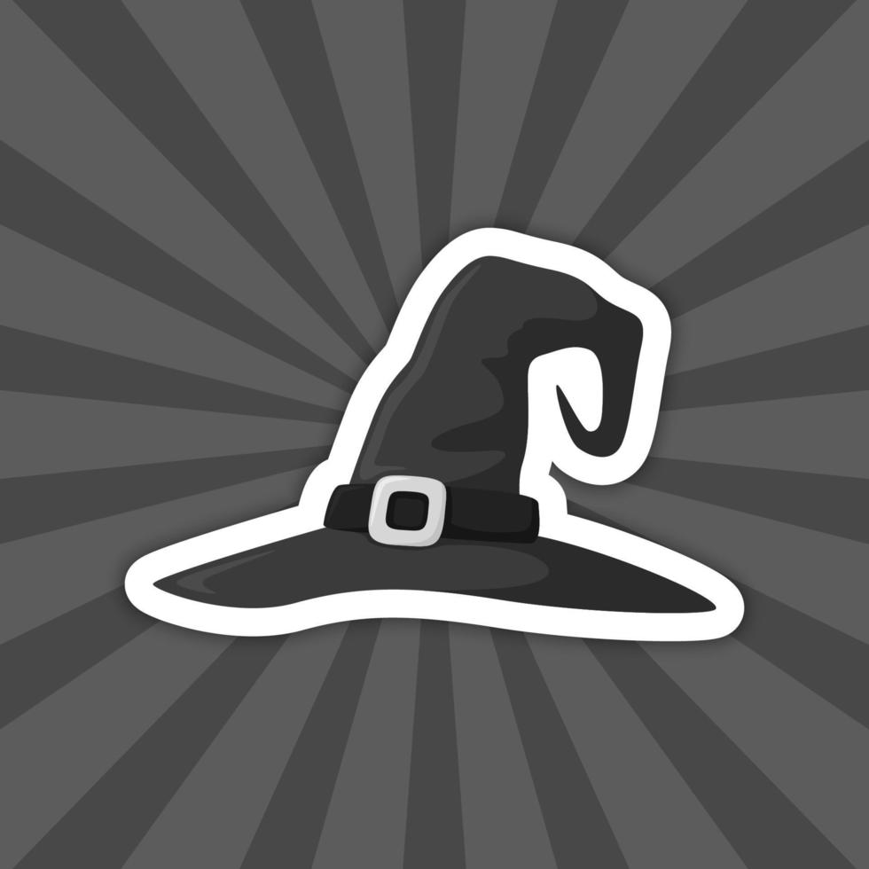 Note sticker with Wizard Hat, vector