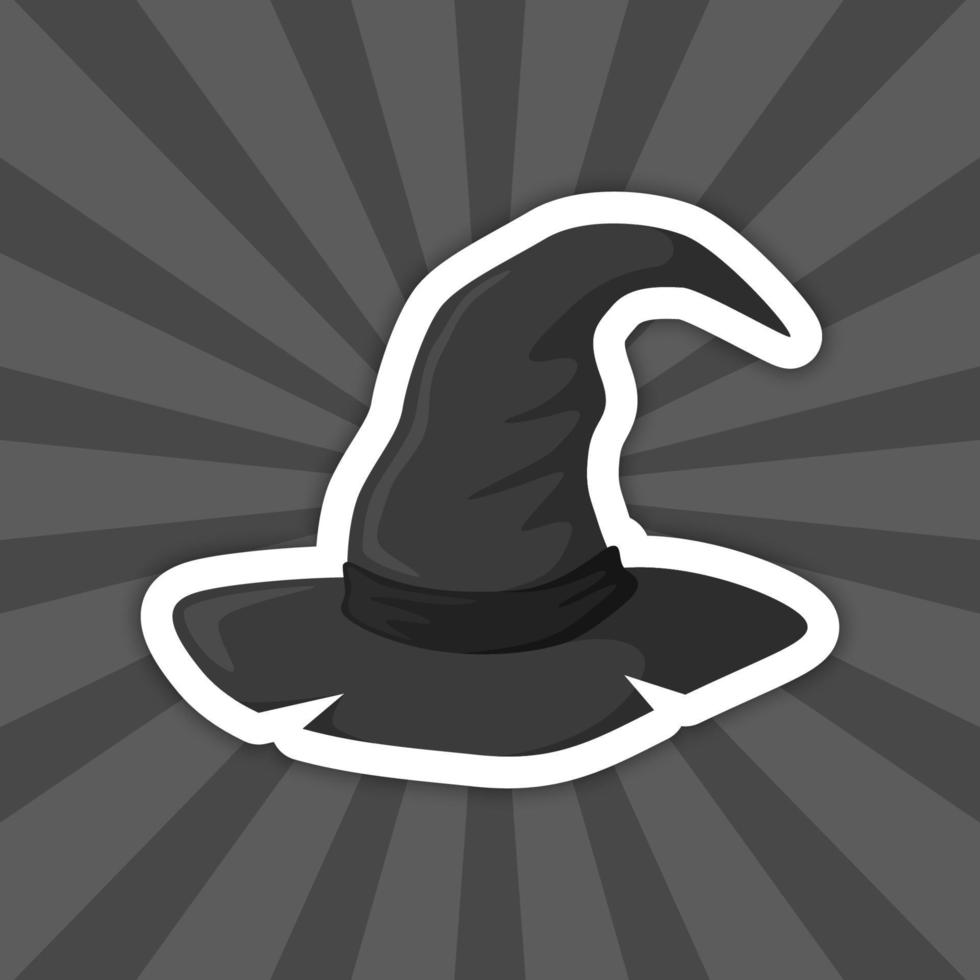 Note sticker with Wizard Hat, vector