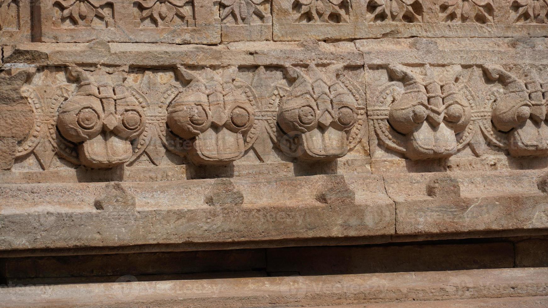 close-up image temple of Rajasthan in the middle of the mountains photo