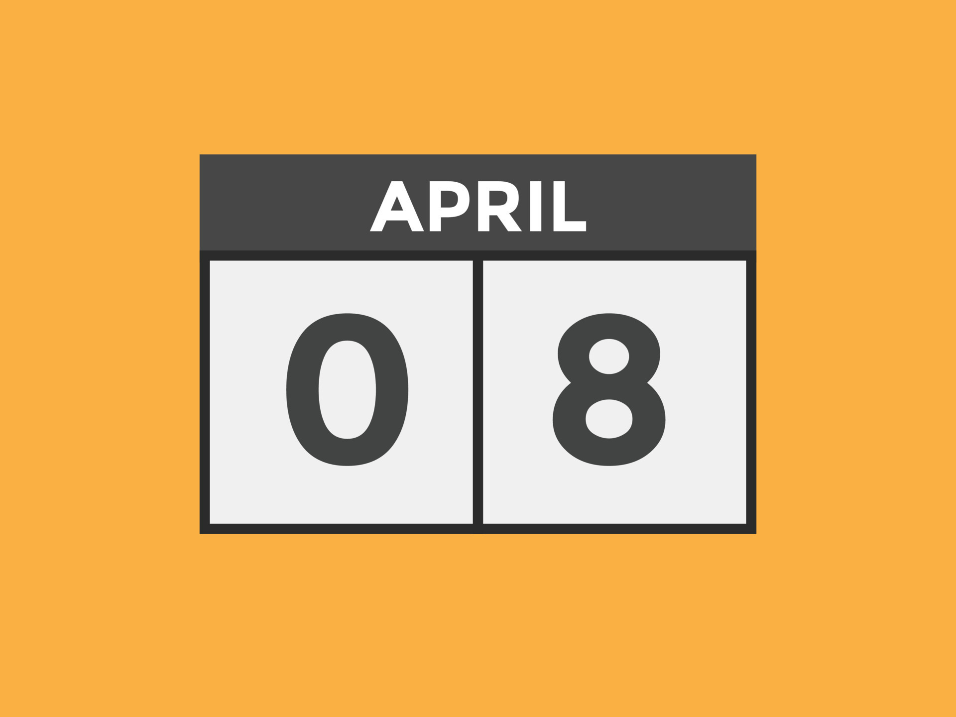 april 8 calendar reminder 8th april daily calendar icon template april 8 calendar reminder 8th april daily calendar icon template