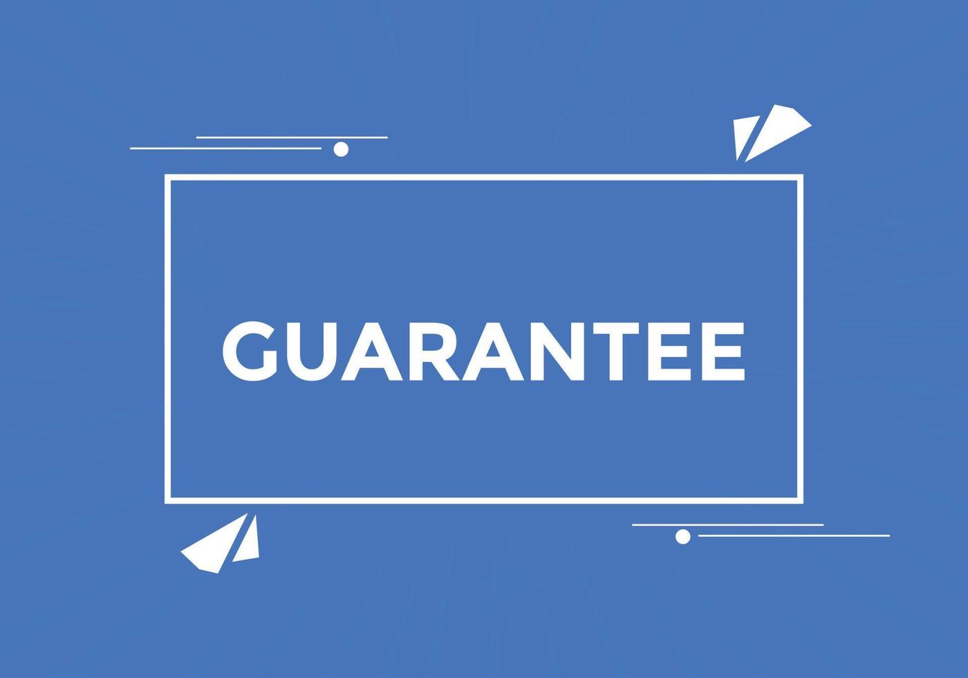 guarantee button. speech bubble. guarantee Colorful web banner. vector illustration. guarantee