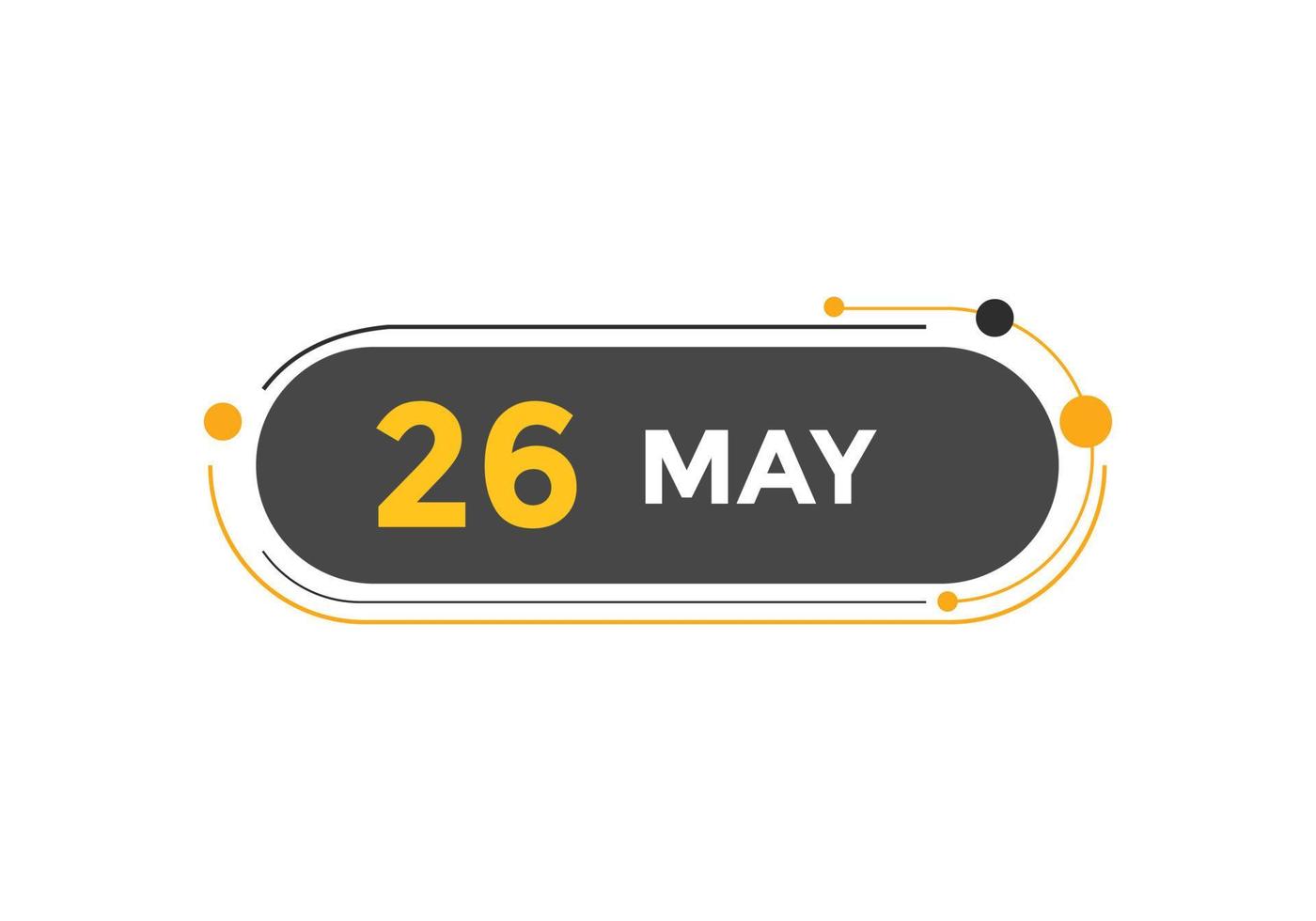 may 26 calendar reminder 26th may daily calendar icon template may 26 calendar reminder 26th may daily calendar icon template