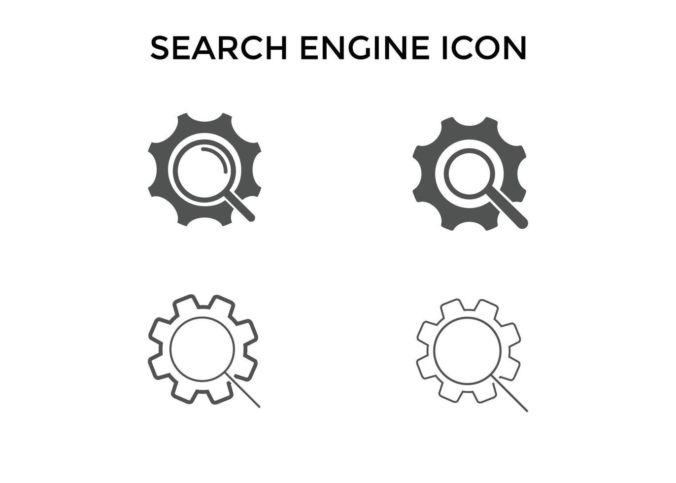 conjunto de iconos de motor de búsqueda vector