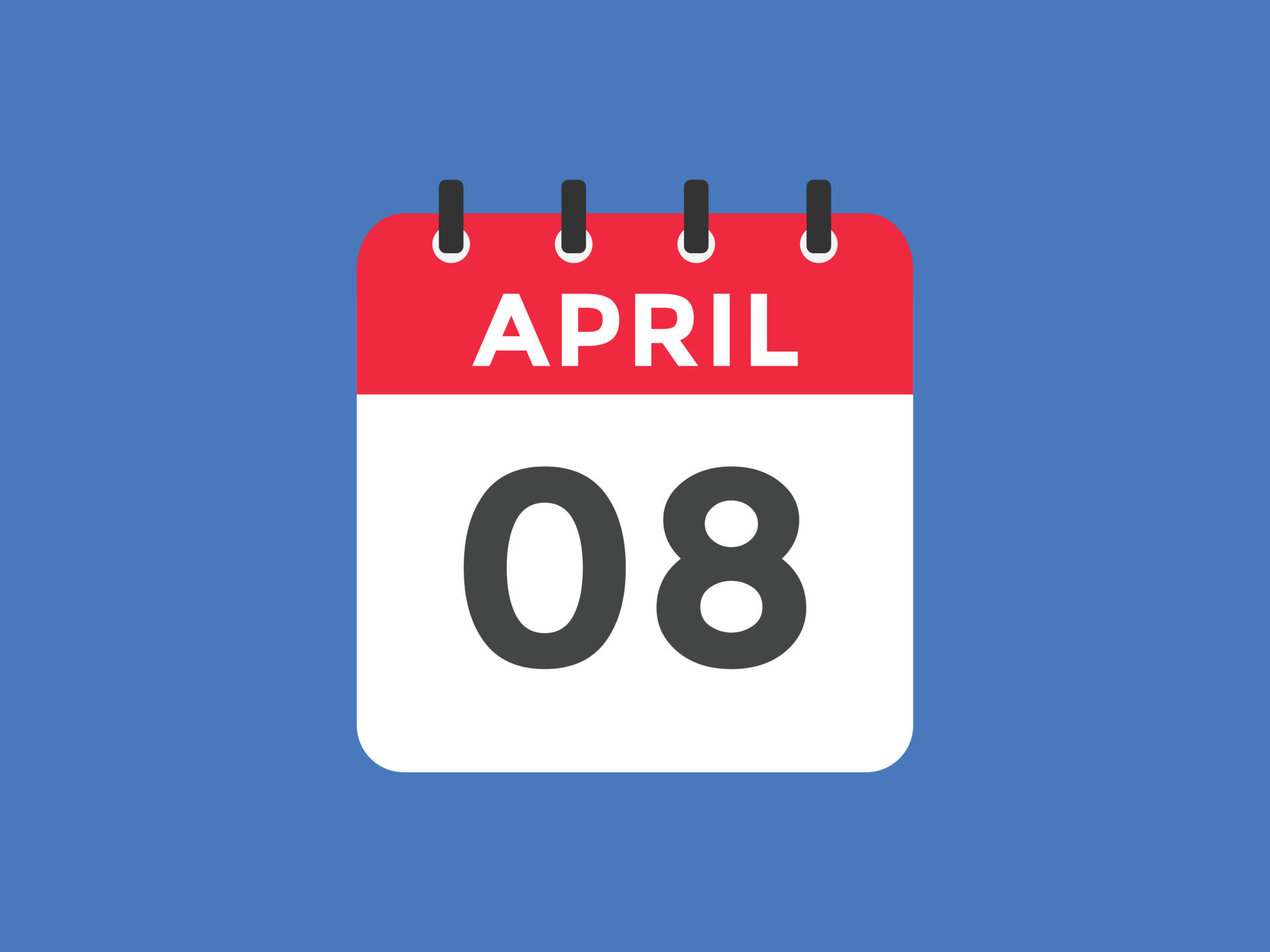 april 8 calendar reminder 8th april daily calendar icon template april 8 calendar reminder 8th april daily calendar icon template