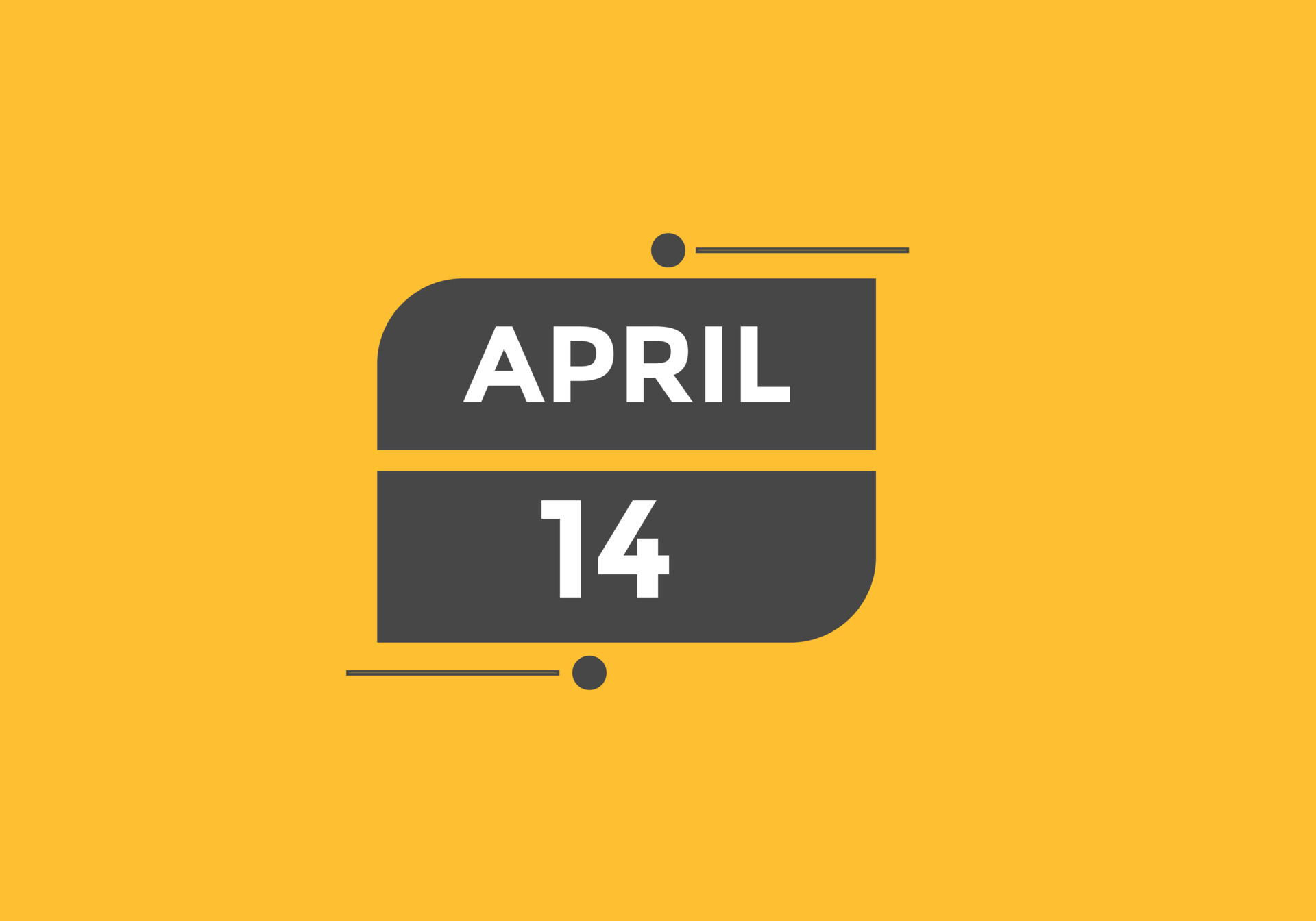 april 14 calendar reminder. 14th april daily calendar icon template