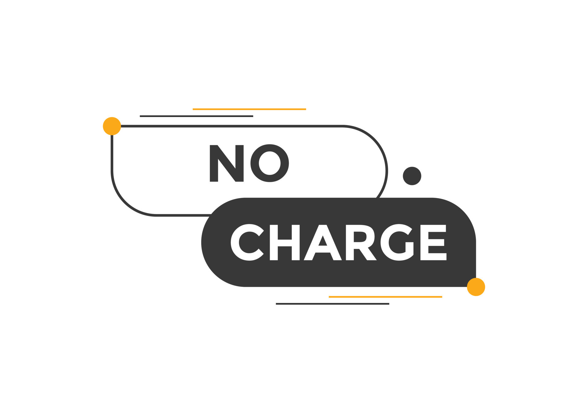 No charge button. No charge speech bubble. No charge text web template