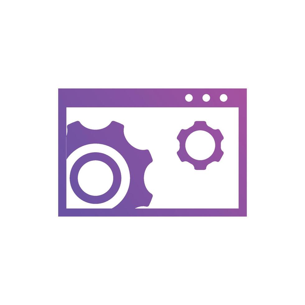 website optimization icons. website page development symbol icon. Concept for SEO and web design gradient color vector