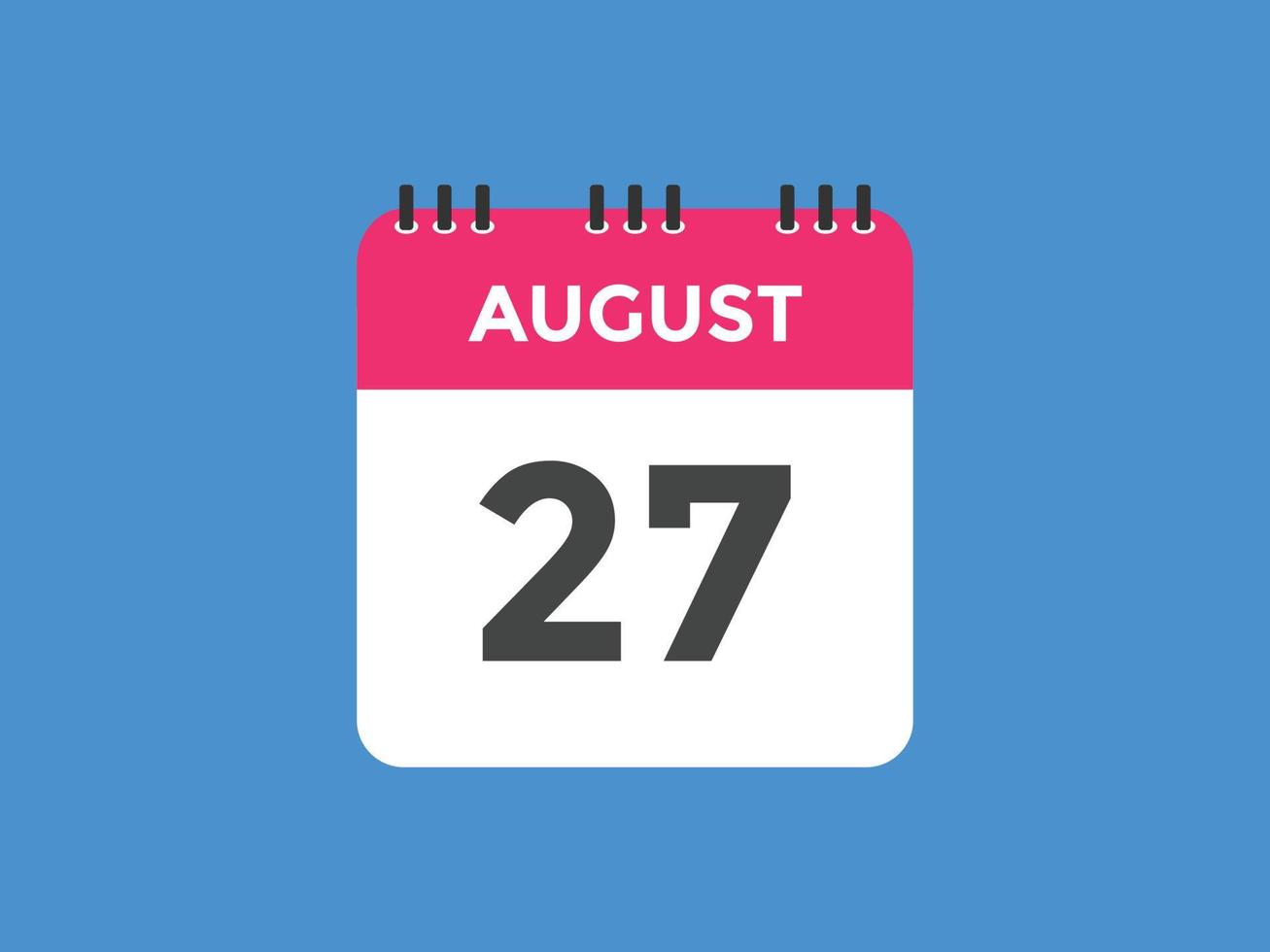 august 27 calendar reminder 27th august daily calendar icon template august 27 calendar reminder 27th august daily calendar icon template