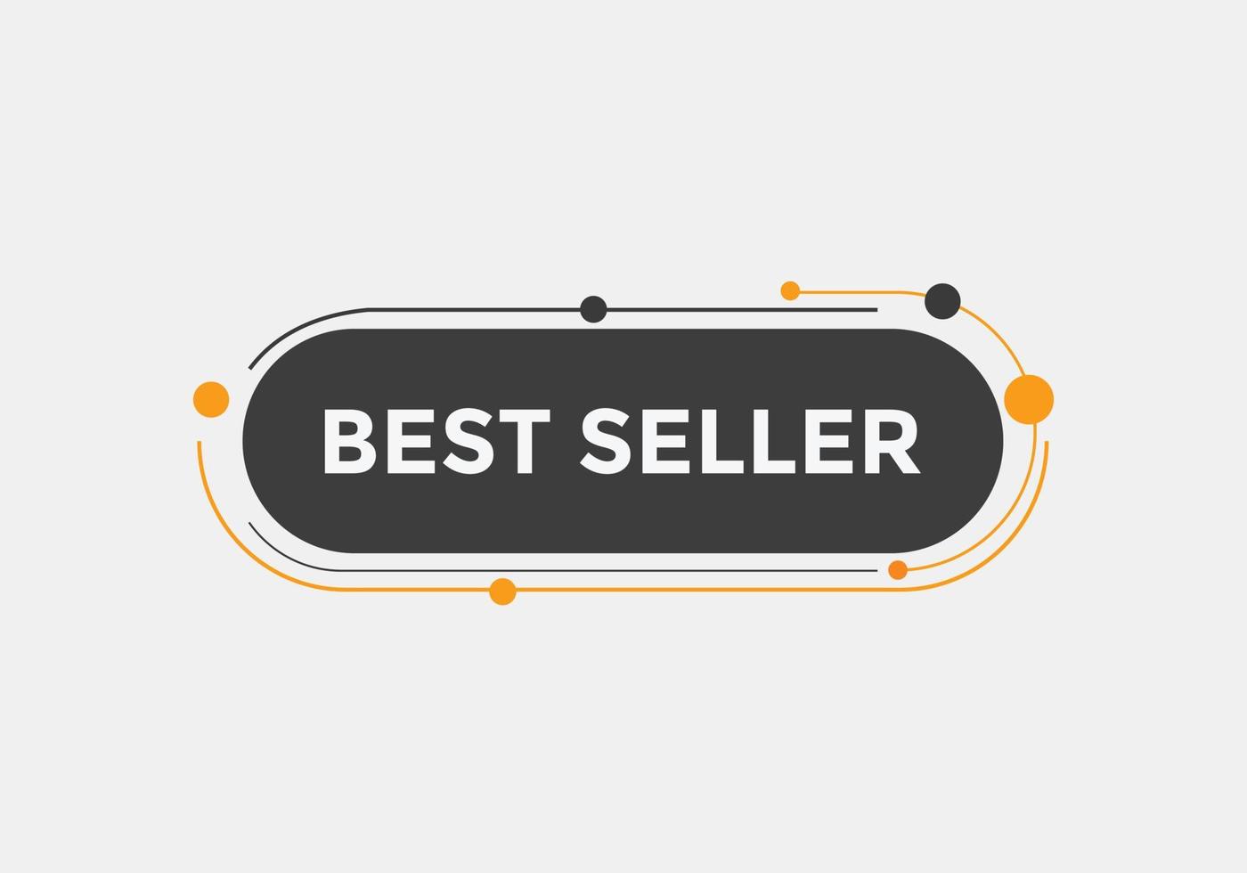 Best seller text button. speech bubble. Best seller Colorful web banner template. vector illustration