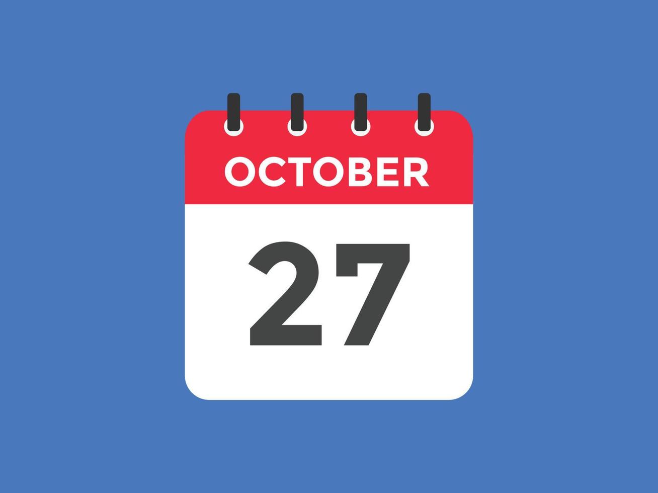october 27 calendar reminder. 27th october daily calendar icon template. Calendar 27th october icon Design template. Vector illustration 11079403 Vector Art at Vecteezy