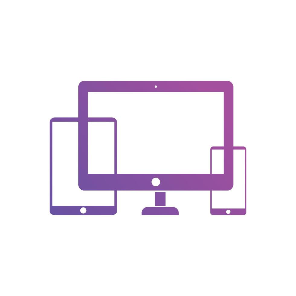 responsive web design icons vector