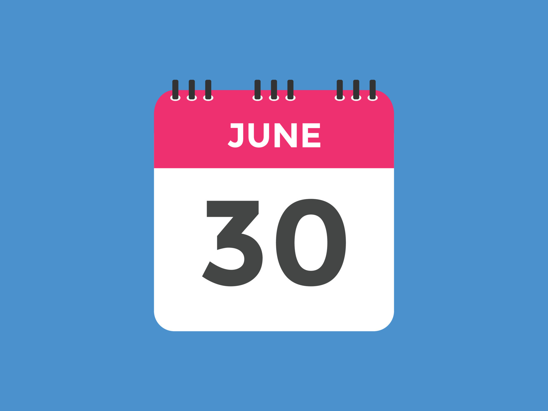 June 30 calendar reminder 30th june daily calendar icon template