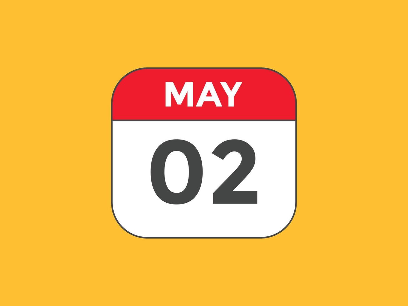 may 2 calendar reminder. 2nd may daily calendar icon template. Calendar 2nd  may icon Design template. Vector illustration 11085877 Vector Art at  Vecteezy