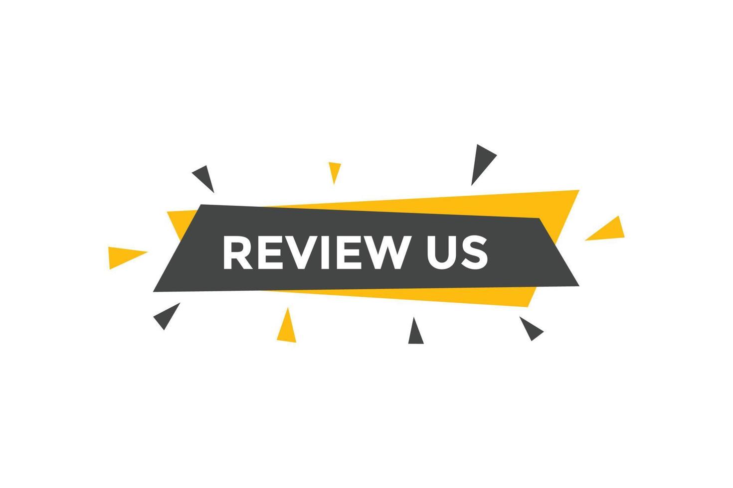 Review us Start now button. Review us User rating social banner promotion. Review Us text social media template vector