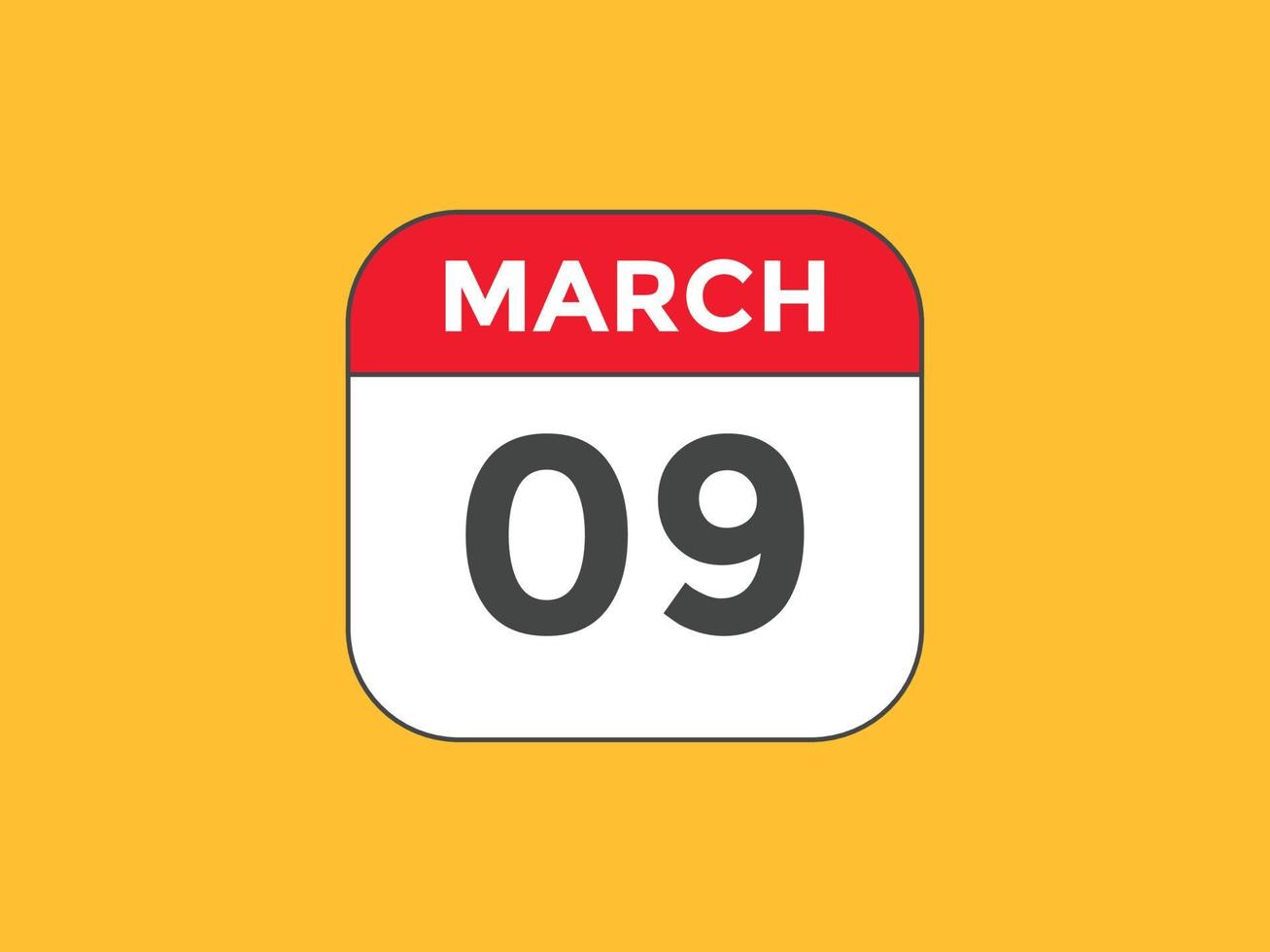 march 9 calendar reminder 9th march daily calendar icon template march 9 calendar reminder 9th march daily calendar icon template