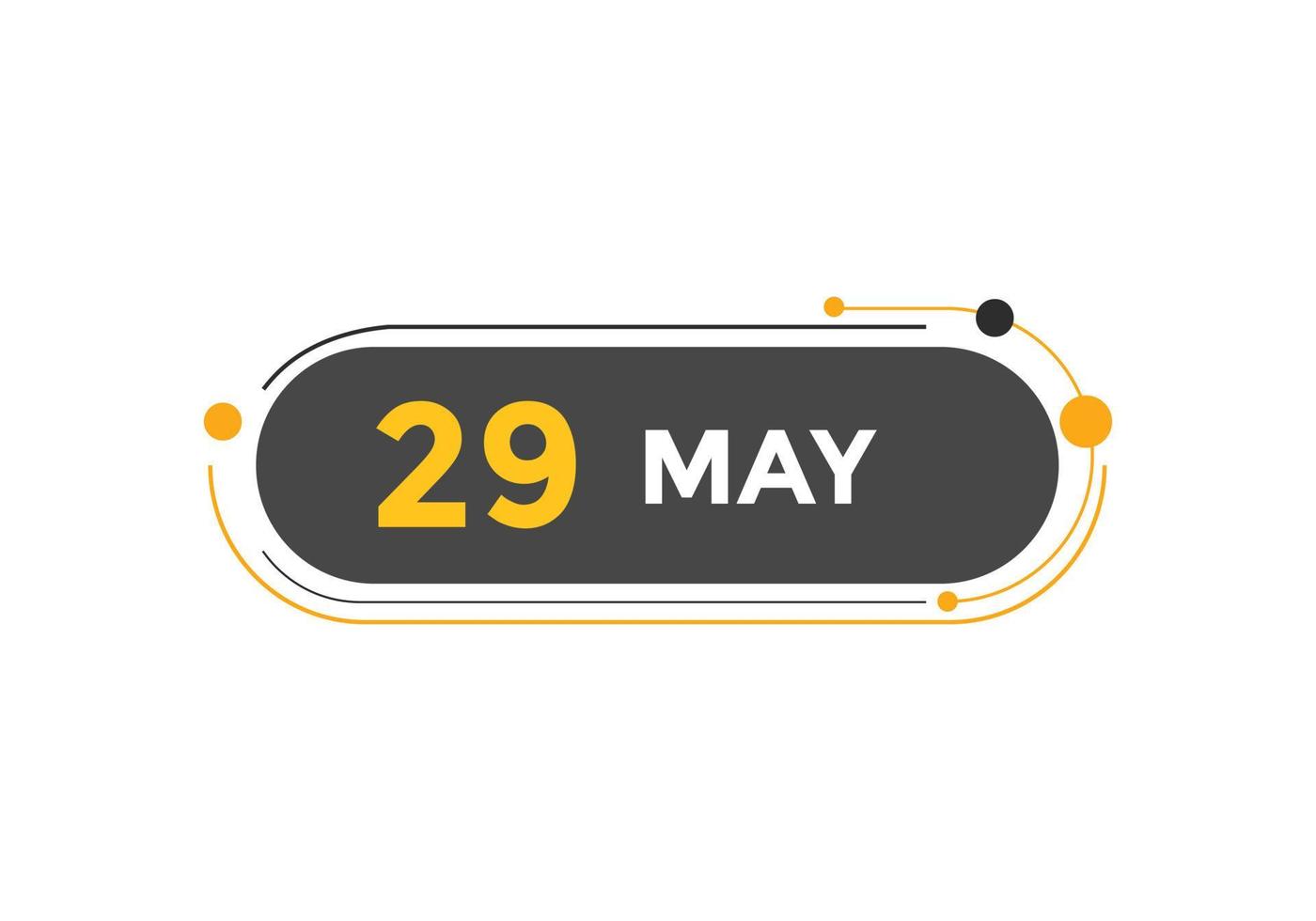 may 29 calendar reminder. 29th may daily calendar icon template. Calendar 29th may icon Design template. Vector illustration