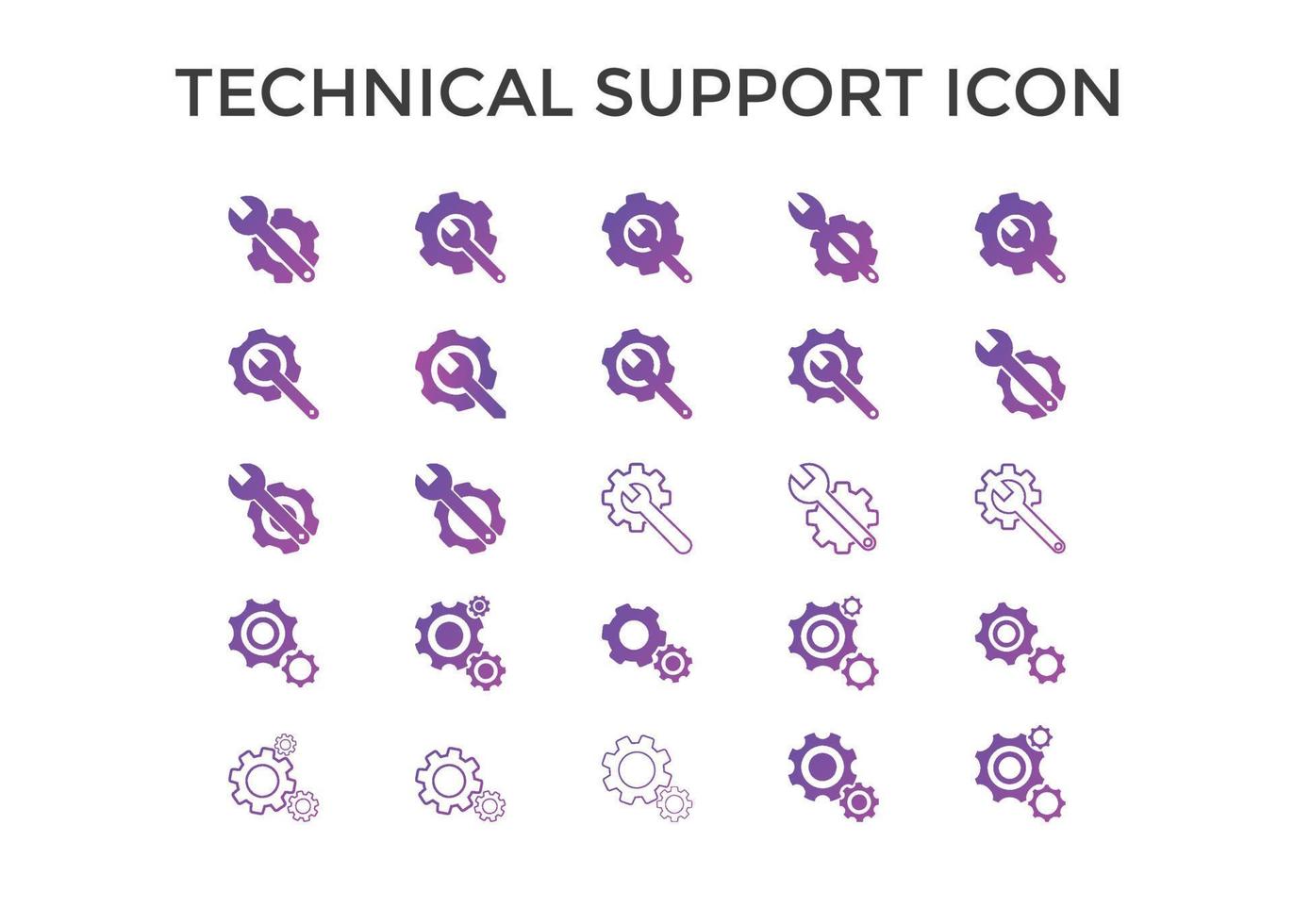 Ilustración de vector de icono de soporte técnico. soporte técnico para seo, sitio web y aplicaciones móviles