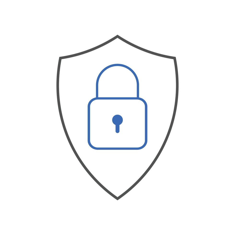 network protection icons. Lock security shield icon vector