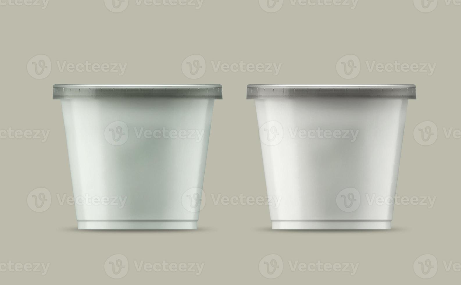 Yogurt cup mockup design photo