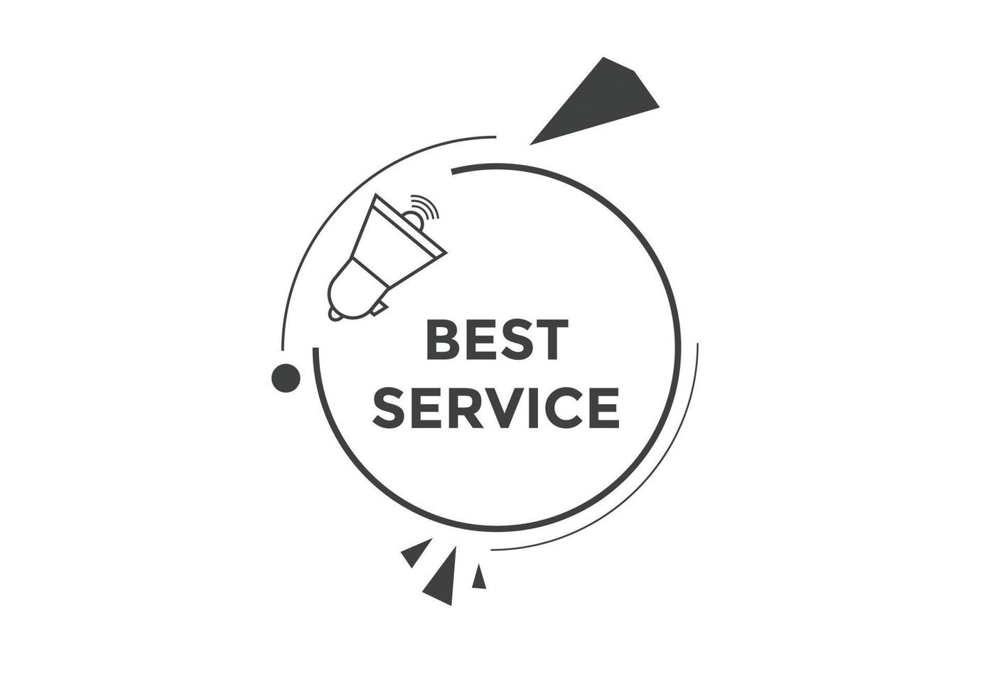 Best service text button. Best service speech bubble. Best service Colorful web banner. vector illustration