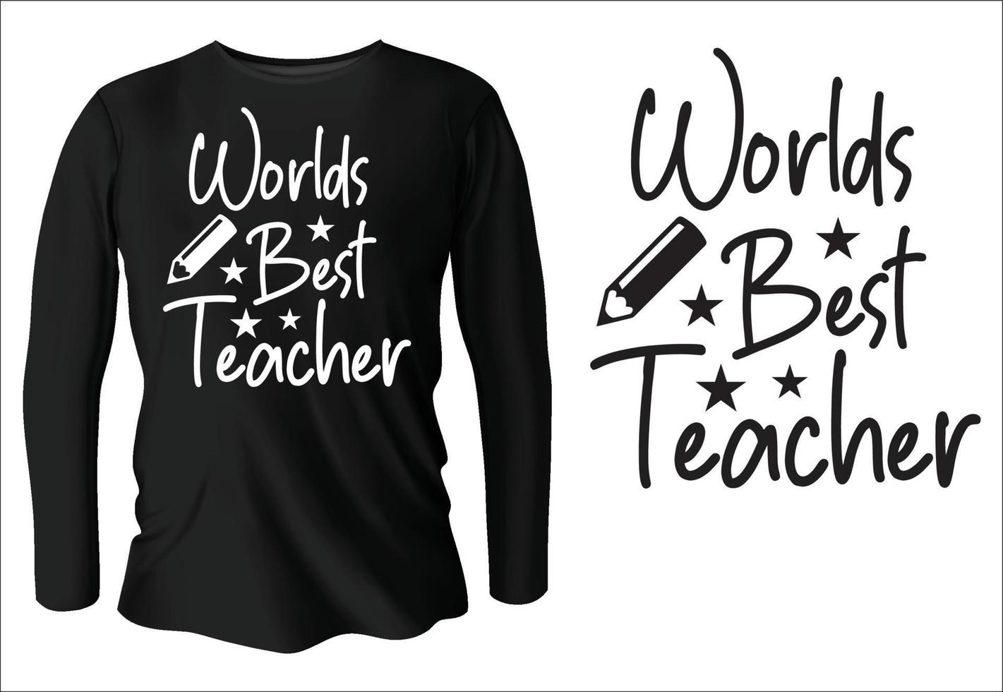 worlds best teacher with vector