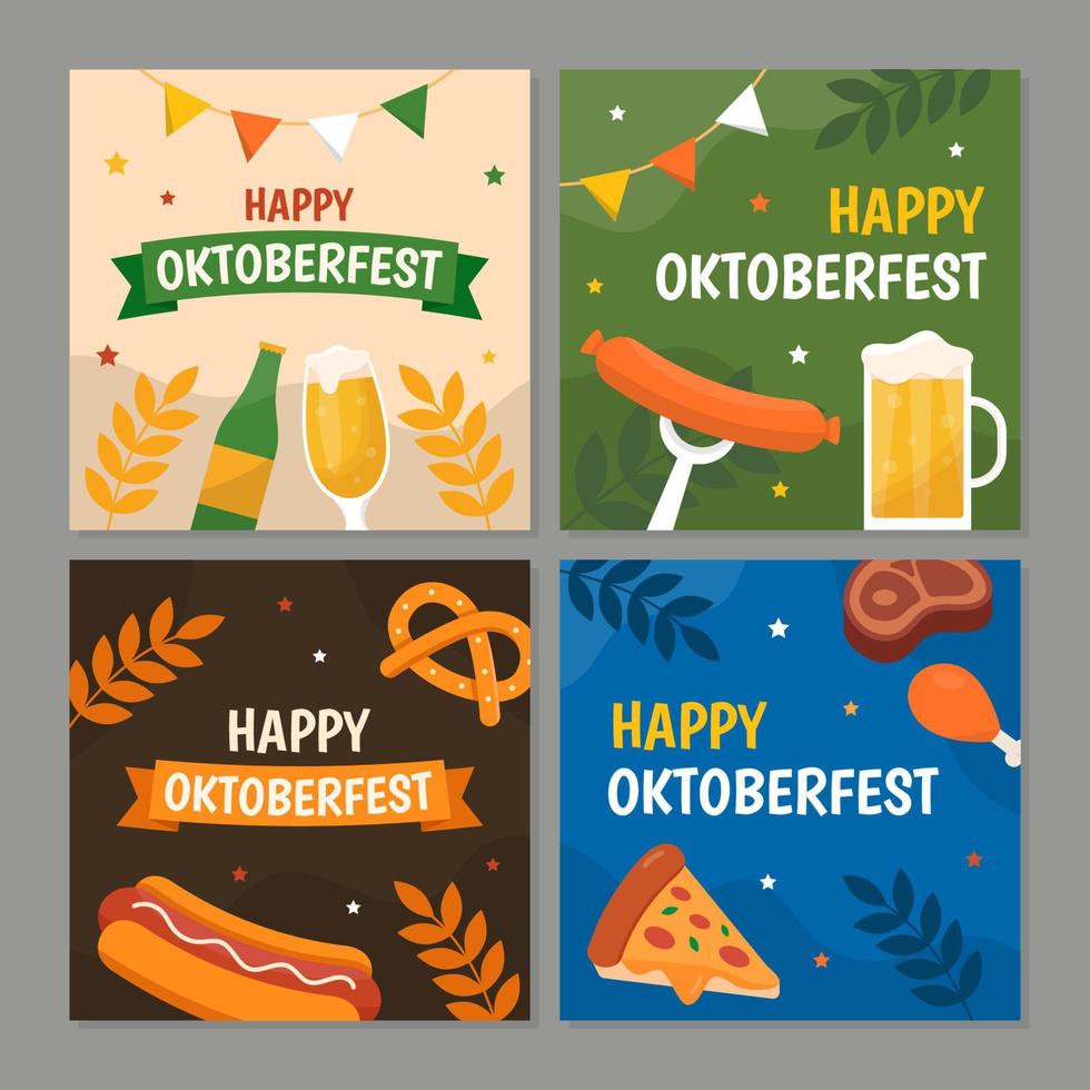 Oktoberfest Celebration Day for Social Media Post vector