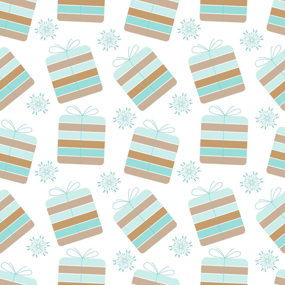 Pattern Gift for Christmas and New Year. Transparent background. vector