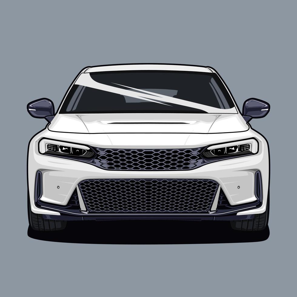 Front view car vector illustration for conceptual design