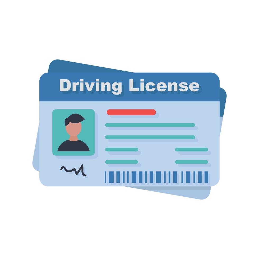 Driver license, identification or id card template illustration. vector