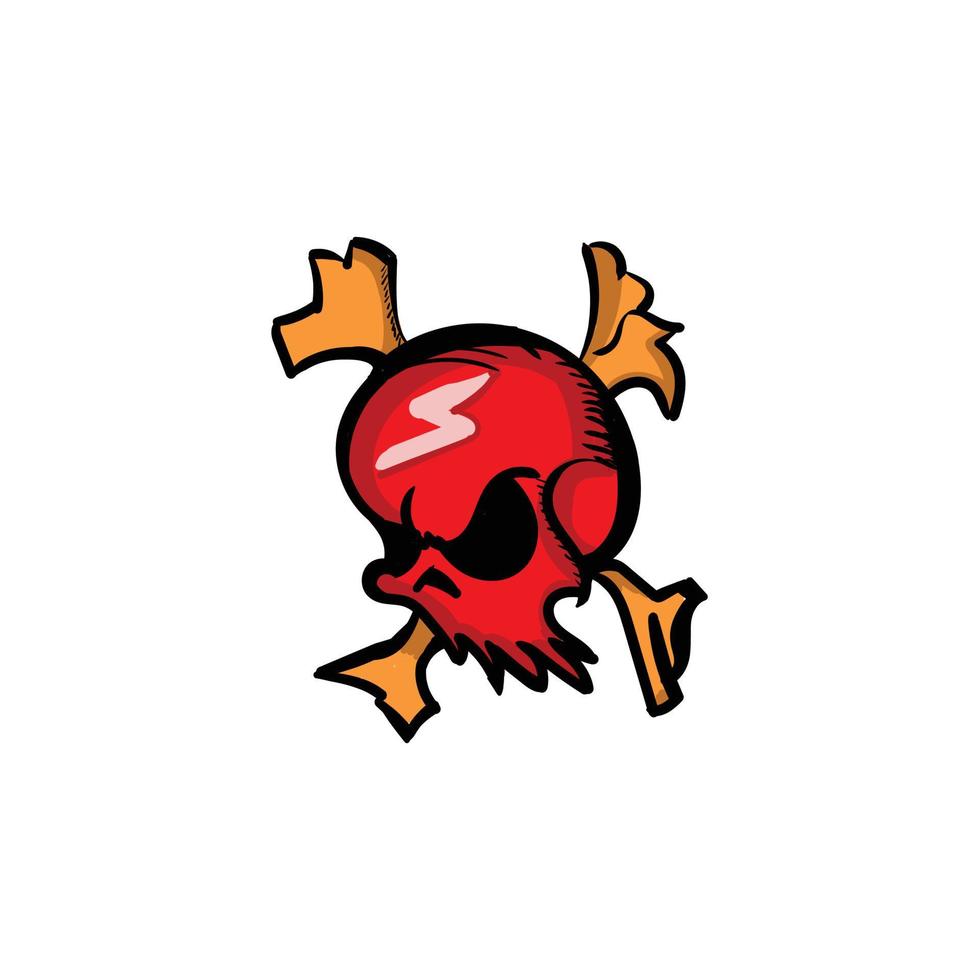skull vector illustration, suitable design for logos, websites, apps, tattoos, printing etc.