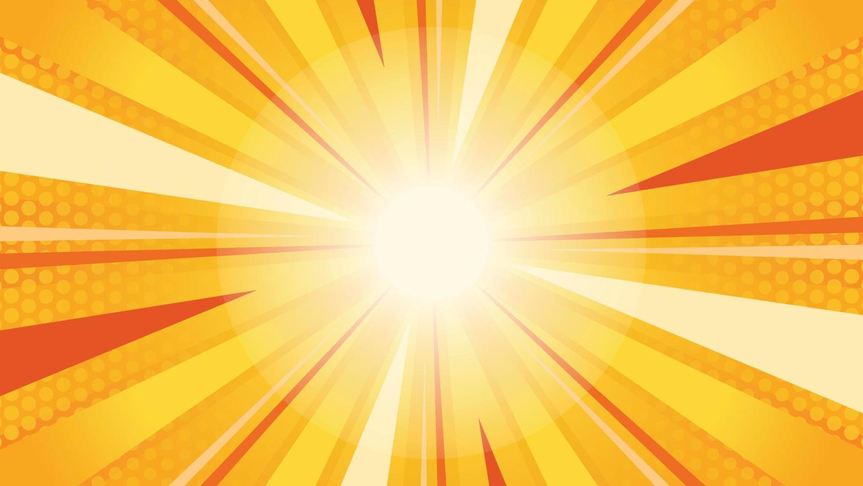 Orange yellow sun rays premium eps 10 elegant vector template premium