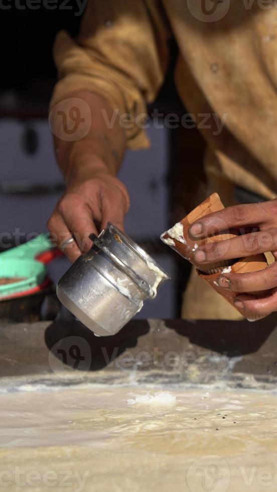 beautiful picture of tea seller. photo