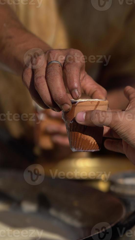 indian special tea in ax outdoor shoot hd. photo