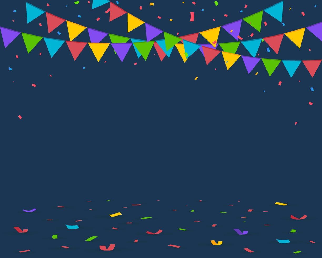 Colorful bright confetti background. Confetti burst. Festive vector illustration