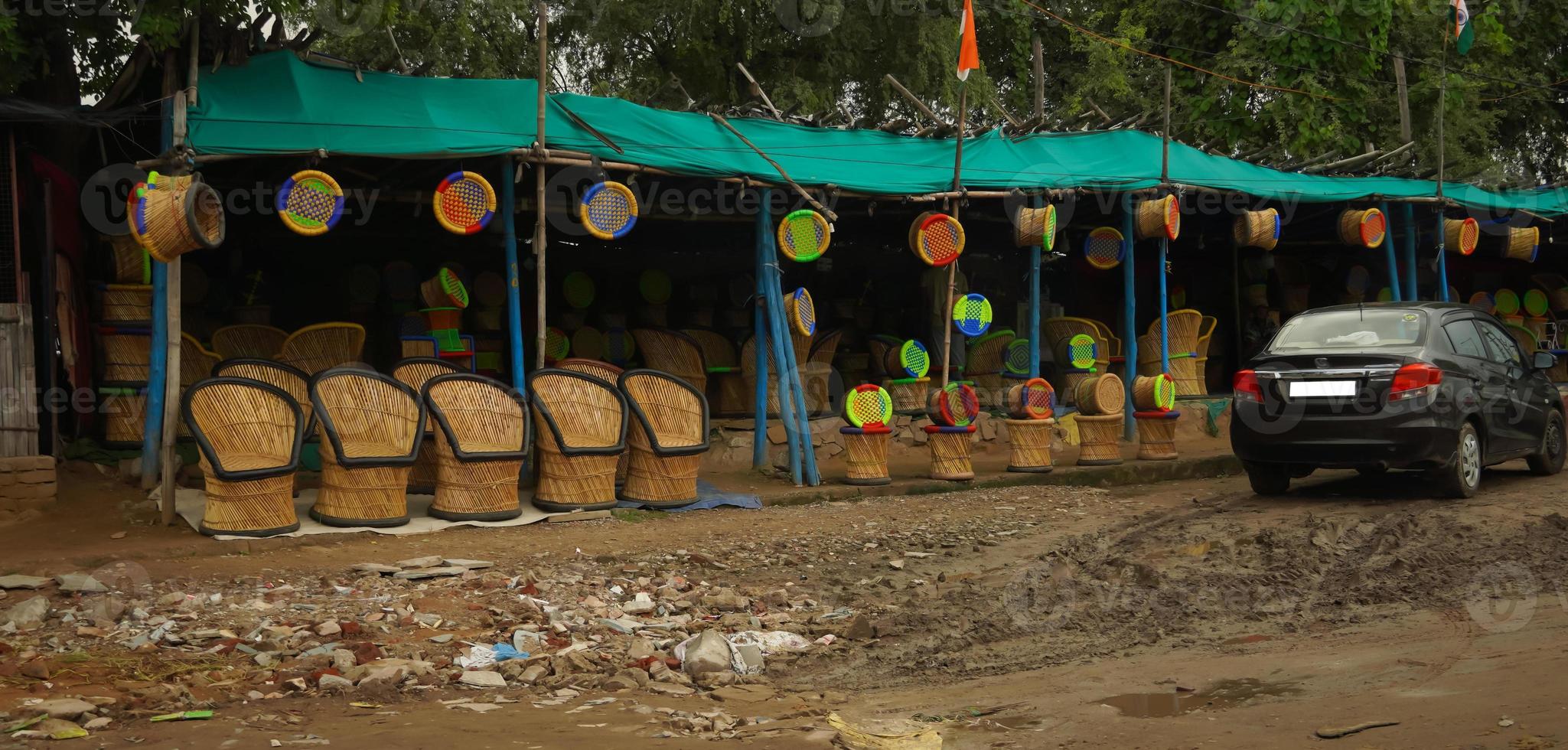 tienda de sillas para sentarse en rajasthan foto