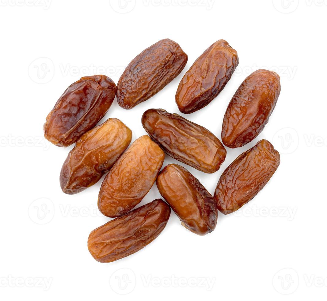 dry dates palm isolated on white background. photo