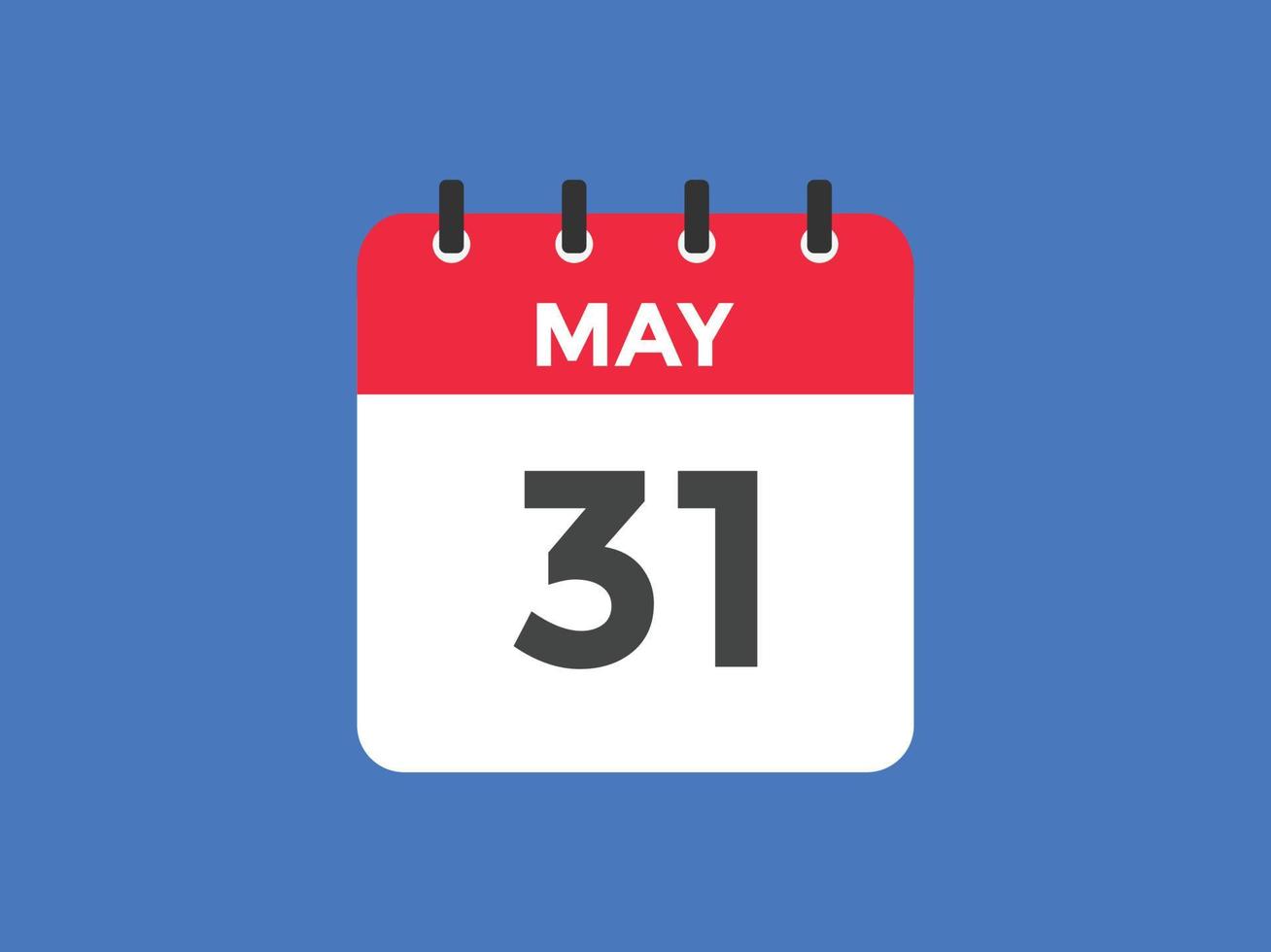 may 31 calendar reminder 31th may daily calendar icon template may 31 calendar reminder 31th may daily calendar icon template
