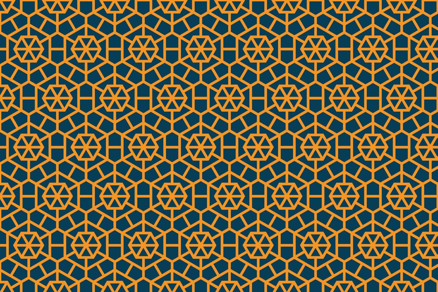 Print pattern with black and yellow. Islamic geometry pattern vector
