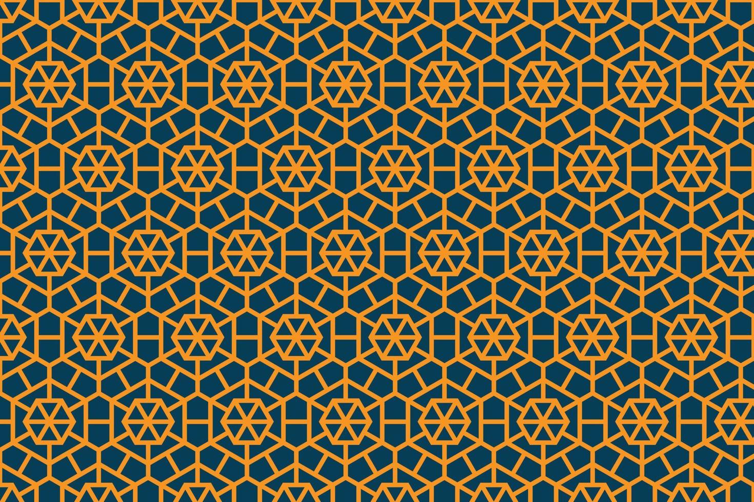 Print pattern with black and yellow. Islamic geometry pattern vector