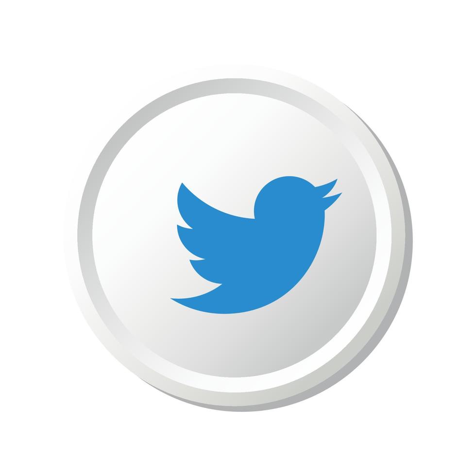 Twitter social media logo icon technology, network. background, Share, Like, Vector illustration