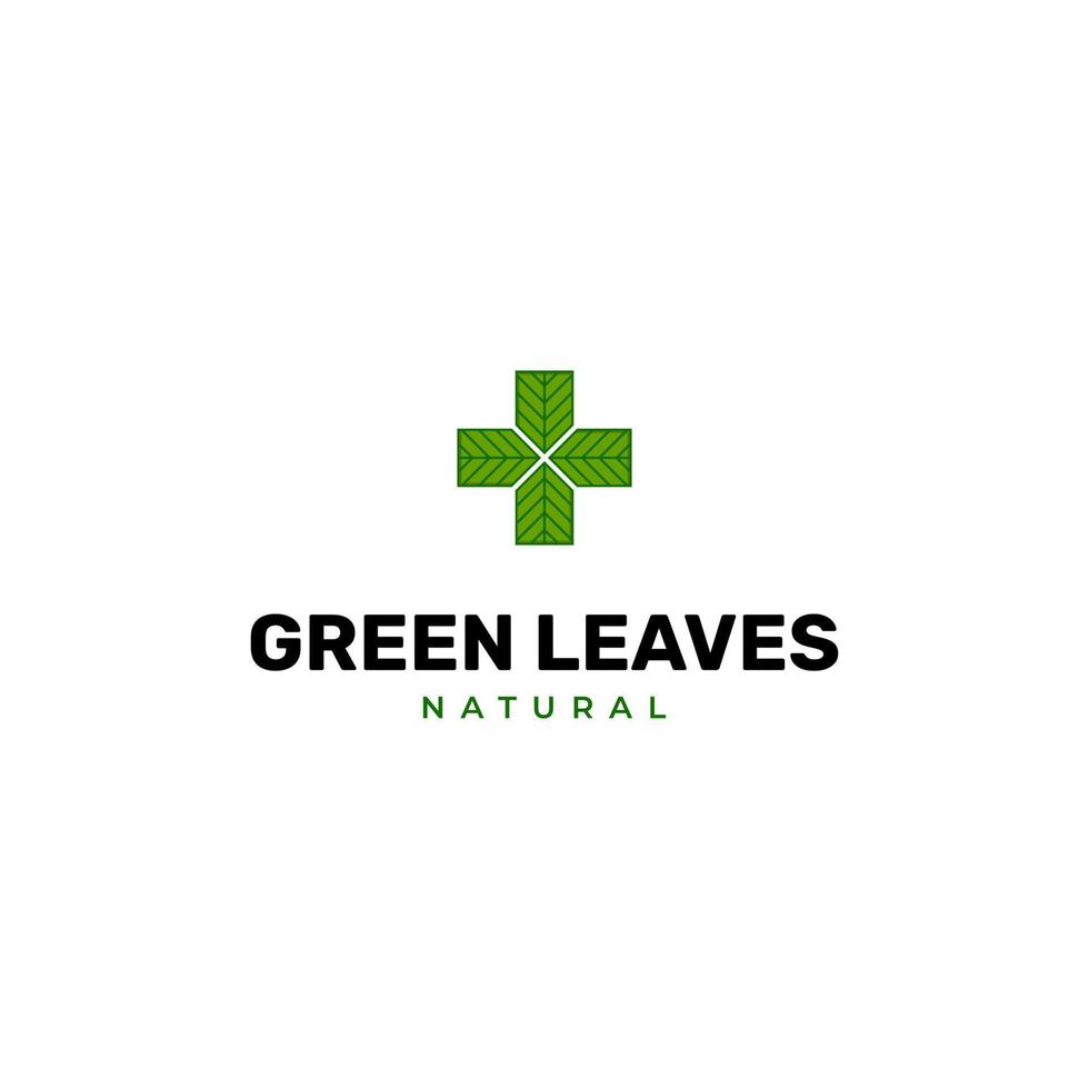 Medical eco logo icon design template with cross and plus. Vector sign. Vector Formats