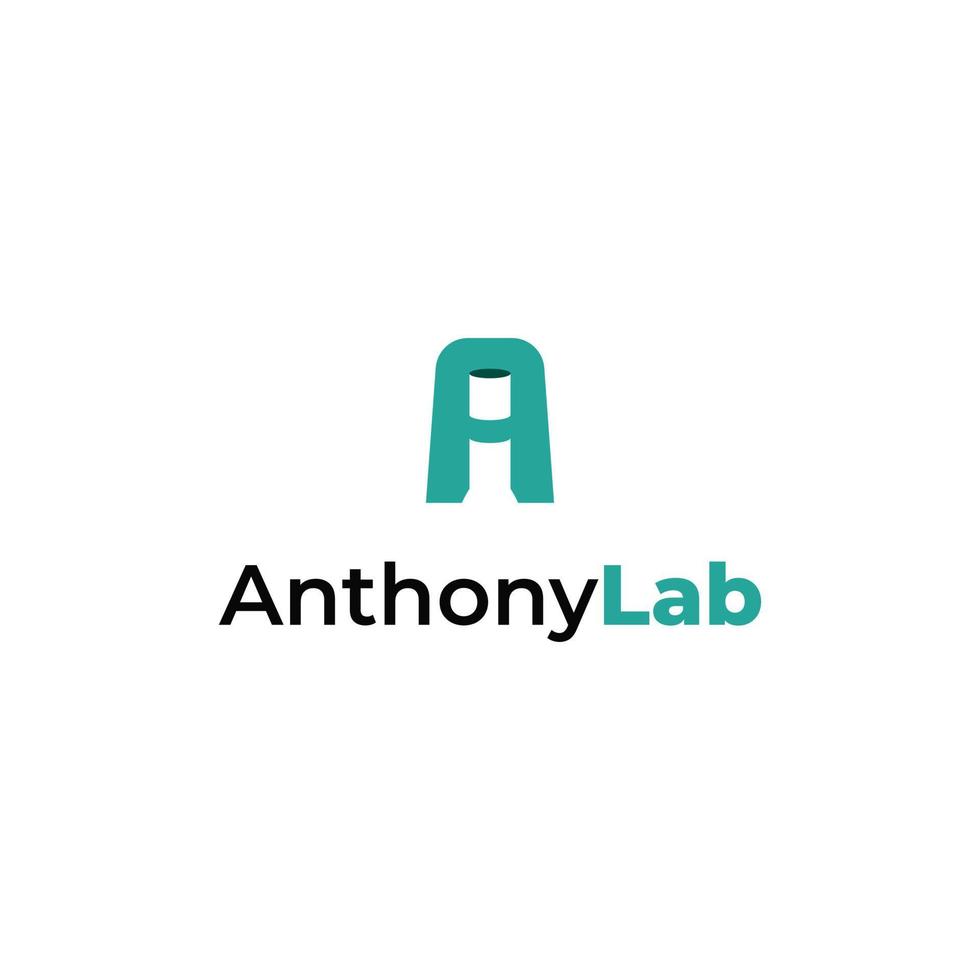 Letter A Lab Logo Design concept. perfect for technology, digital, software, network and science brand. vector