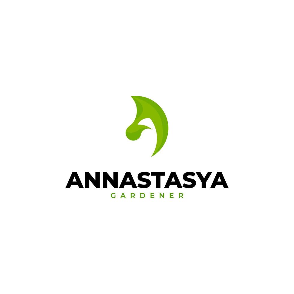 Initial Letter A With Leaf Logo vector